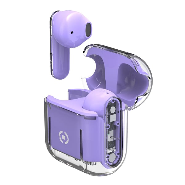 Celly SHEER Headset True Wireless Stereo (TWS) I öra Samtal/musik Transparent, Violett
