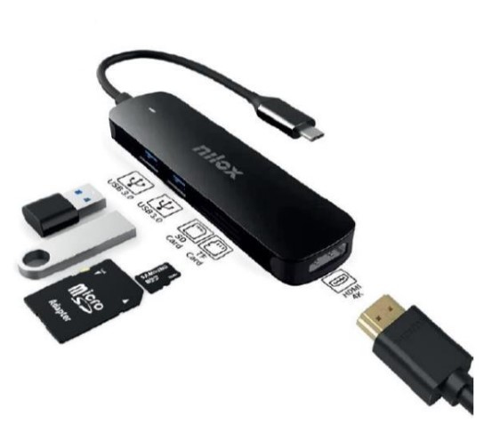 Nilox DOCK USB-C HDMI 2XUSB3.0 0 Mbit/s