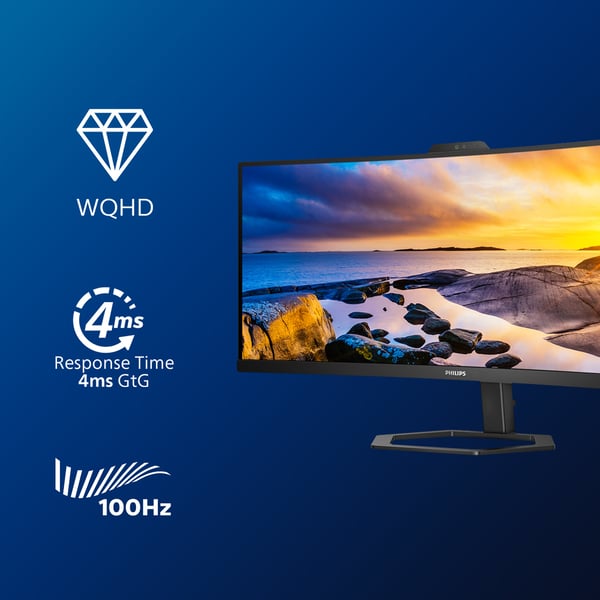 Philips 5000 series 34E1C5600HE/00 computerskærm 86,4 cm (34") 3440 x 1440 pixel 4K Ultra HD LED Sort