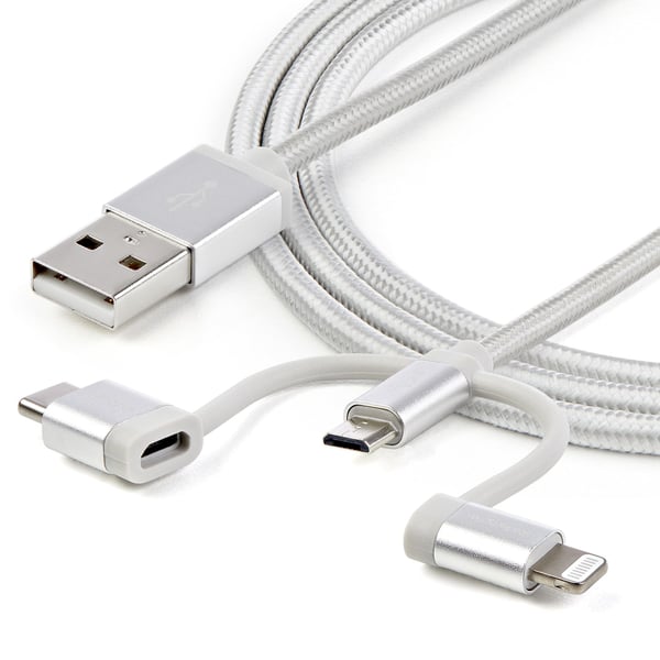 StarTech.com LTCUB1MGR USB-kabel USB 2.0 1 m USB A Micro-USB B 0,48 Gbit/sek. Sølv
