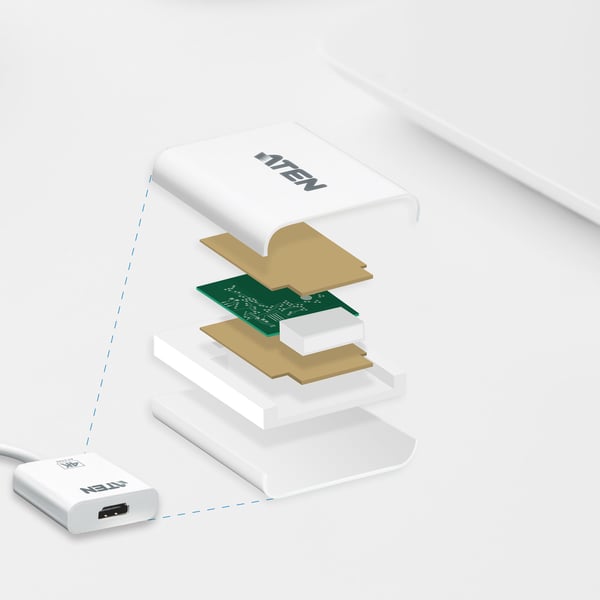 ATEN VC981-AT videokabel adapter Mini DisplayPort HDMI Hvid