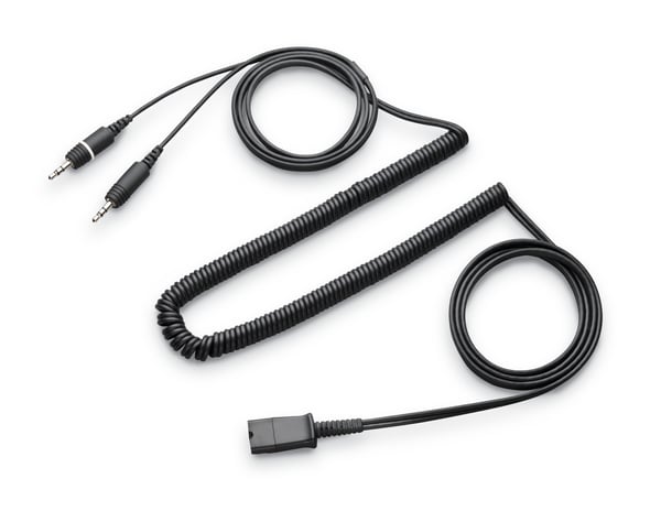 HP Poly Cable Stereo with Dual 3.5mm to QD Connector