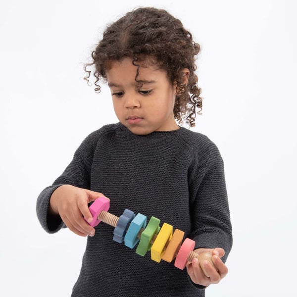 Tickit Rainbow Wooden Shape Twister