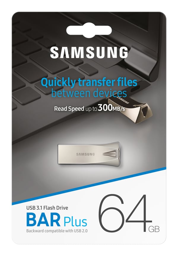 Samsung MUF-64BE USB-nøgle 64 GB USB Type-A 3.2 Gen 1 (3.1 Gen 1) Sølv