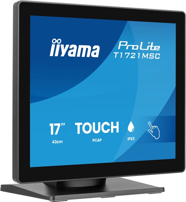 iiyama ProLite T1721MSC-B3 platta pc-skärmar 43,2 cm (17") 1280 x 1024 pixlar SXGA Pekskärm Bordsskiva Svart