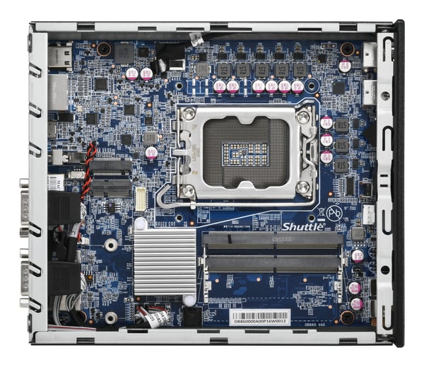 Shuttle DB860 barebone-tietokonerunko 1.35L kokoinen PC Musta Intel B860 LGA 1851 (Socket V1)