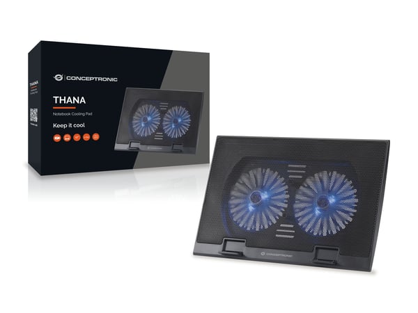 Conceptronic THANA02B køling til laptop 43,2 cm (17") Sort