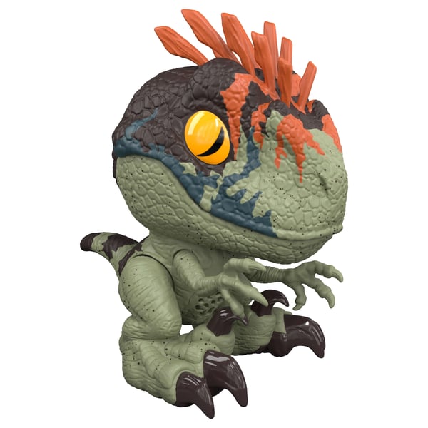 Jurassic World Fierce Feeder Velociraptor-dinosaurie med interaktiv svälj- och spottfunktion