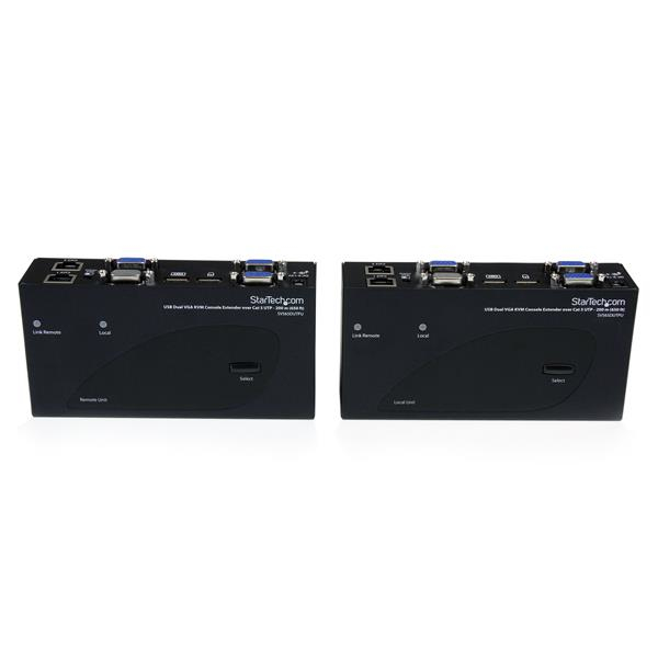 StarTech.com USB dubbel-VGA via Cat5 KVM-enhetsförlängare - 200 m