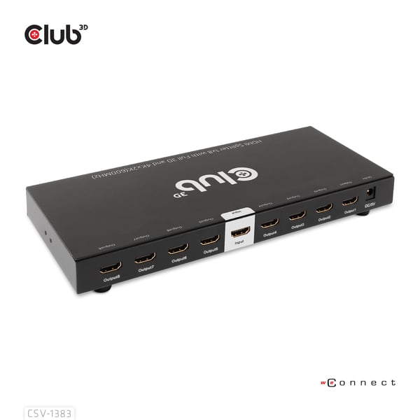 CLUB3D 1 to 8 HDMI™ Splitter Full 3D and 4K60Hz(600MHz) CLUB3D 1 to 8 HDMI™ Splitter Full 3D and 4K60Hz(600MHz)