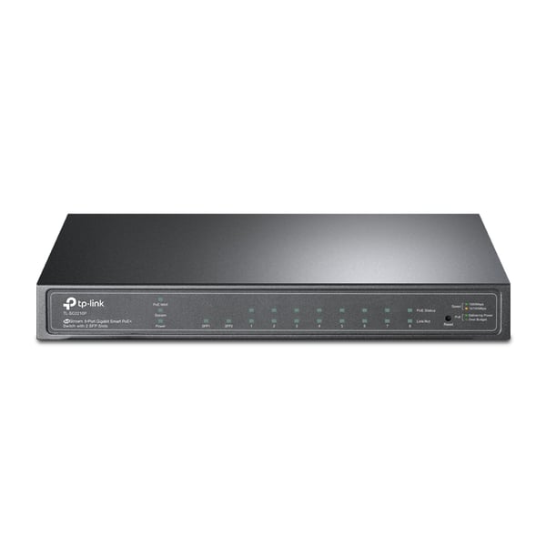 TP-Link TL-SG2210P Hallittu L2 Gigabit Ethernet (10/100/1000) Power over Ethernet -tuki Musta