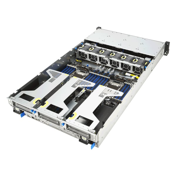 ASUS RS720-E12-RS24G Stativ (2U) Sort, Sølv