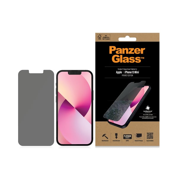 PanzerGlass ® Privacy Screen Protector iPhone 13 Mini | Standard Fit Genomskinligt skärmskydd Apple 1 styck