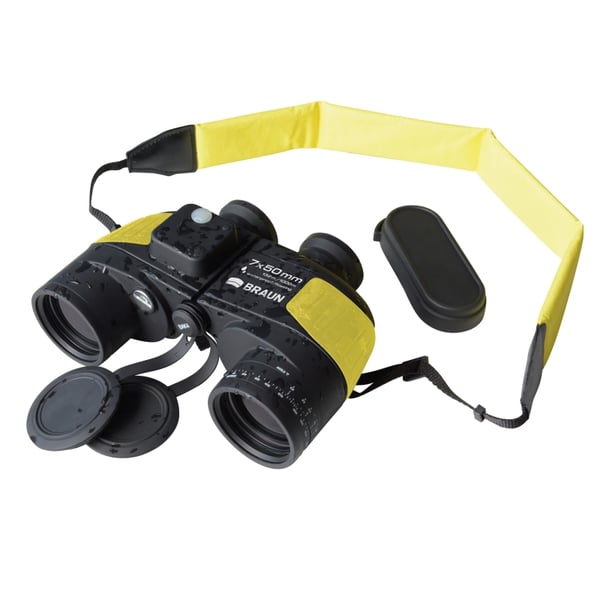 Braun Marine Binoculars kikare BaK-4 Porro Svart, Gul