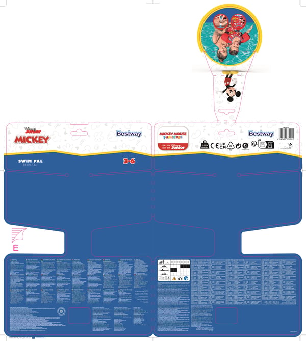 Bestway 9101C / 23 simhjälpmedel Rosa, Lila, Röd Badväst