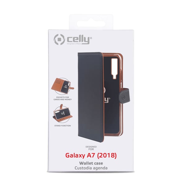 Celly WALLY795 mobiltelefonfodral 15,2 cm (6") Plånbok Svart, Brun