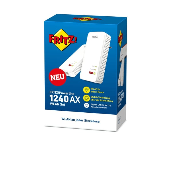 Powerline 1240 AX WLAN Set 1200 Mbit/s Nätverksansluten (Ethernet) Wi-Fi Vit 2 styck