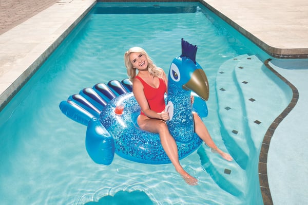 Bestway 41101 pool- och badmadrass Blå Vinyl Sittbadleksak