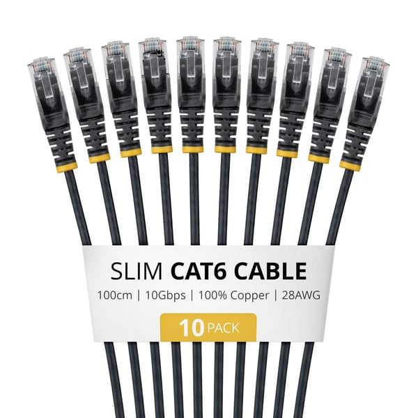 StarTech.com N6PAT100CMBKS10PK netværkskabel Sort 1 m Cat6 U/UTP (UTP)