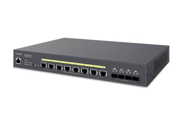 EnGenius ECS5512FP verkkokytkin Hallittu L2+ 10G Ethernet (100/1000/10000) Power over Ethernet -tuki Musta