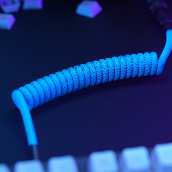 Glorious Gaming GLO-KB-ACC-CBL-COIL-EBLU kabel till tangentbord/mus Ljusblå 1,4 m