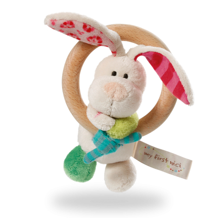 NICI Wooden grasp ring Rabbit Tilli