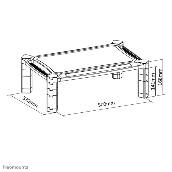 Neomounts NSMONITOR20 skærmbeslag og -stativer 81,3 cm (32") Skrivebord Sort
