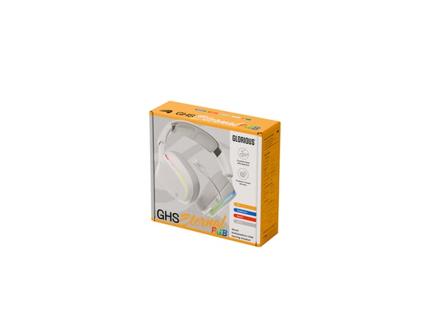 Glorious Gaming GHS Eternal RGB Kuulokkeet Langallinen Pääpanta Pelaaminen USB Type-C Valkoinen