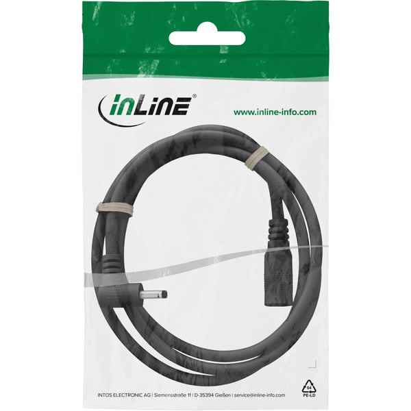 InLine 26902P el-ledning Sort 2 m DC 3.5 x 1.35 mm