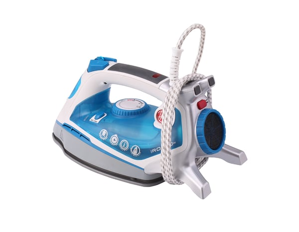 Hoover IRONflow TIF2600/1 011 Kuiva- & höyrysilitysrauta Keraaminen pohjalevy 2600 W Sininen, Läpinäkyvä