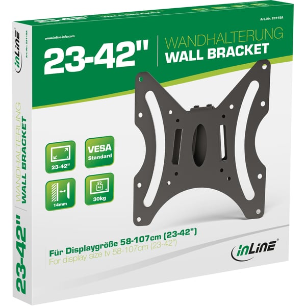 InLine 23115A tv-fäste 58,4 cm (23") Svart