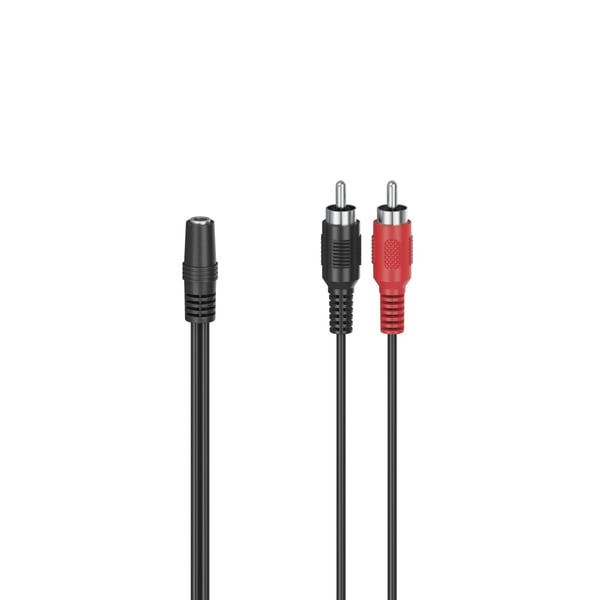 Audioliitin - 2 RCA kaapeli Hama 00205186 0,1 m Musta
