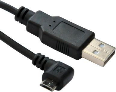 Microconnect USBABMICRO3ANG USB-kabel USB 2.0 3 m Micro-USB B USB A Sort