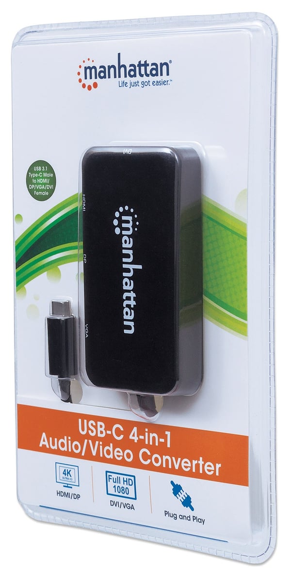 Manhattan 152600 kannettavien tietokoneiden telakka ja porttitoistin USB Type-C Musta