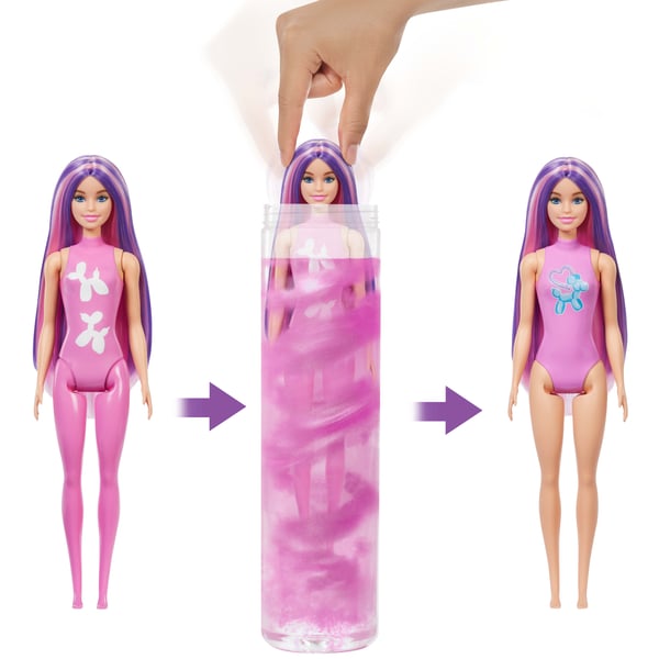 Barbie Color Reveal Balloon Animals-serien med dukke og tilbehør med 6 overraskelser (design kan variere)