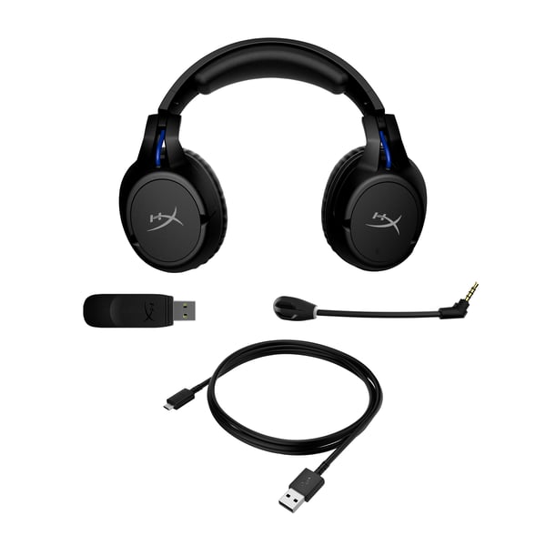 HyperX Cloud Flight – trådlöst gaming-headset (svart-blått) – PS5/PS4 HyperX Cloud Flight – trådlöst gaming-headset (svart-blått) – PS5/PS4