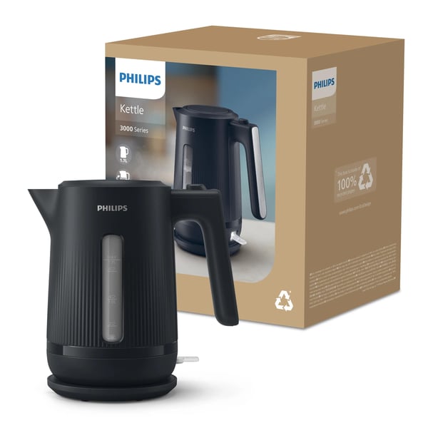 Philips 3000 series HD9411/90 vedenkeitin 1,7 L 2200 W Musta