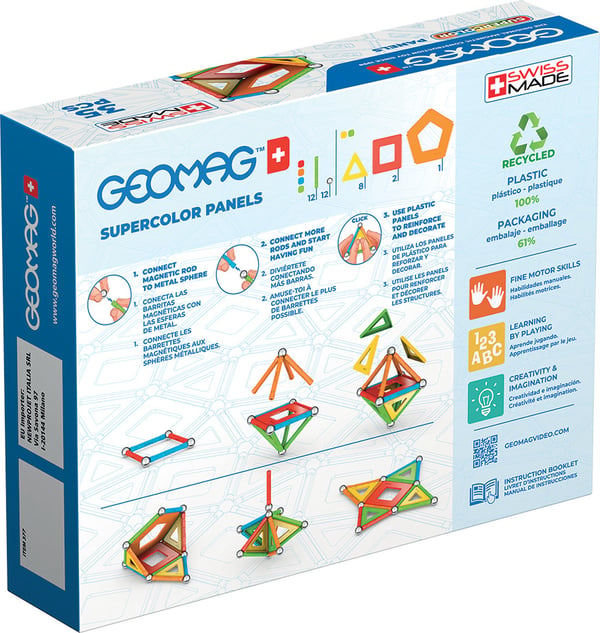 Geomag SuperColor Panels Recycled Neodymmagnetleksak