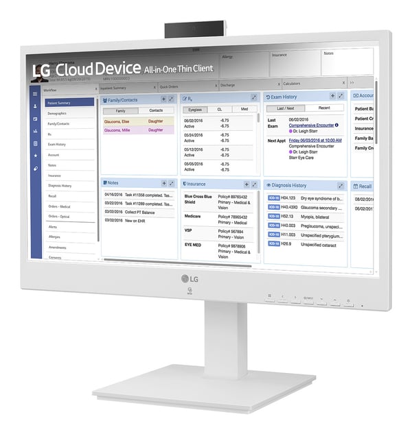 LG 24CR670N-6P Intel® Celeron® N5105 60,5 cm (23.8") 1920 x 1080 pixel All-in-One thin client 8 GB DDR4-SDRAM 16 GB eMMC Wi-Fi 6 (802.11ax) Hvid