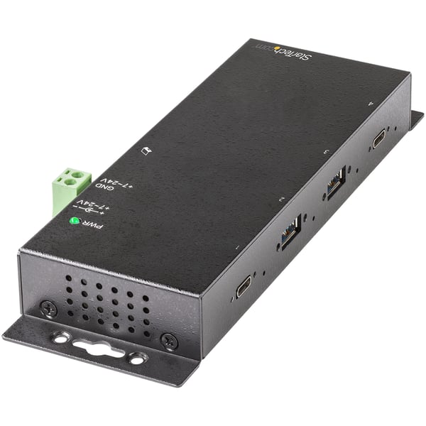 StarTech.com 4-portars USB-C-hub 10 Gbit/s – Industriell USB-C-hub i metall – 2x USB-C och 2x USB-A – ESD