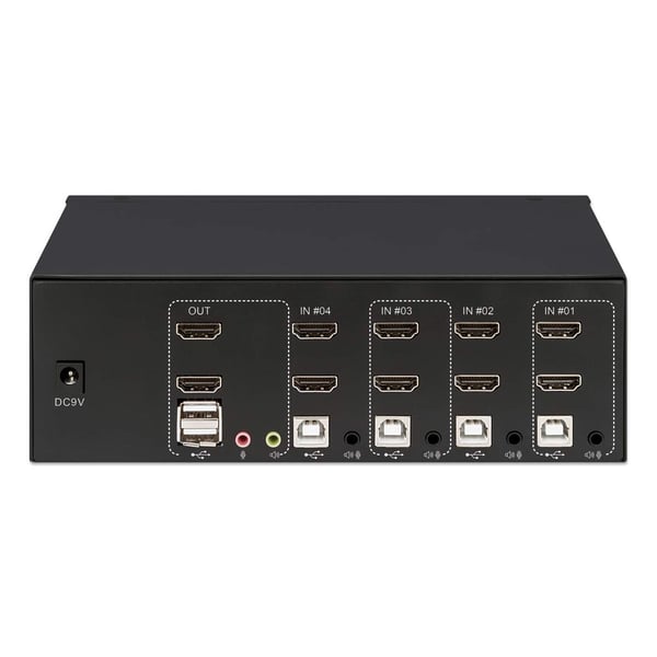 Manhattan 153539 KVM-kytkin Musta