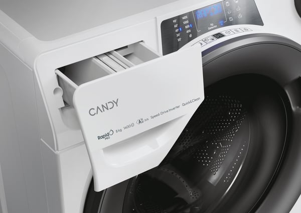 Candy RapidÓ PRO RP 486BWMR9/1-S vaskemaskine Front-læsning 8 kg 1400 rpm Hvid