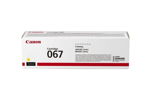 Canon 067 värikasetti 1 kpl Alkuperäinen Keltainen