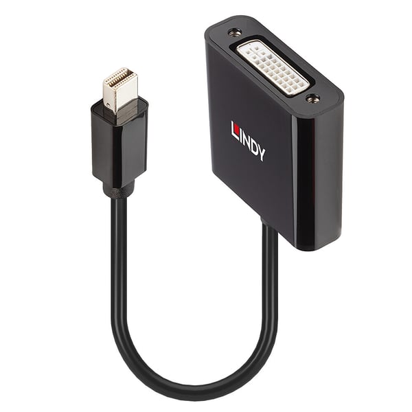 Lindy 41736 kabel kønsskifter Mini DisplayPort DVI-D Sort