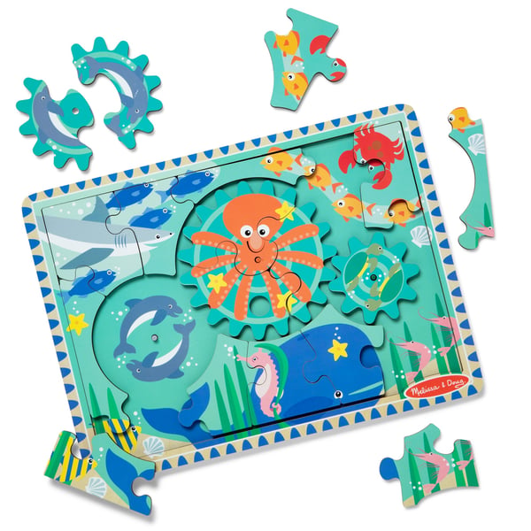 Melissa & Doug Wooden Underwater Puslespil 18 stk Dyr
