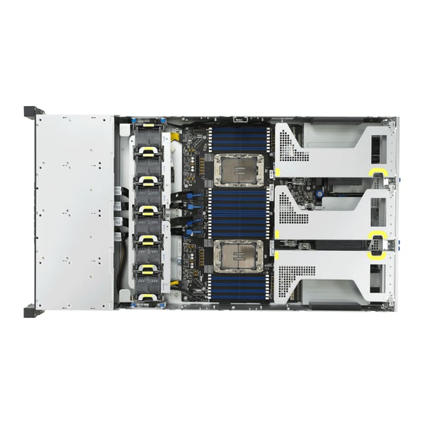 ASUS RS720-E12-RS8G Stativ (2U) Sort, Sølv