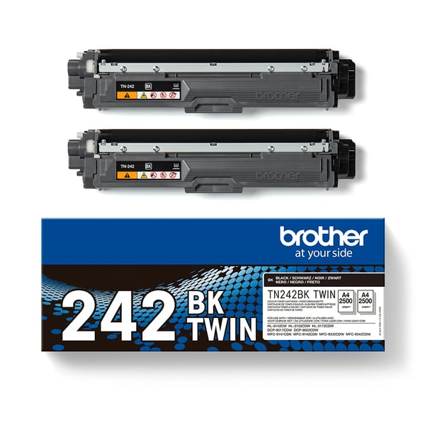 Brother TN-242BKTWIN tonerpatron 2 stk Original Sort
