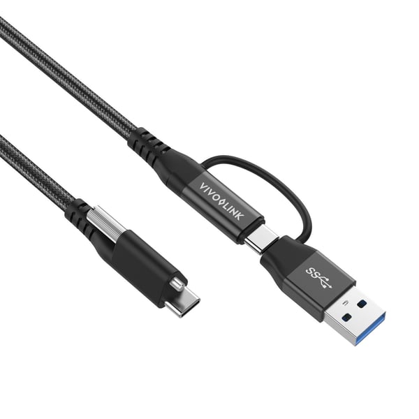 Vivolink PROUSBCMM1.5ADP USB-kablar USB 3.2 Gen 2 (3.1 Gen 2) 1,5 m USB C USB A/USB C Svart