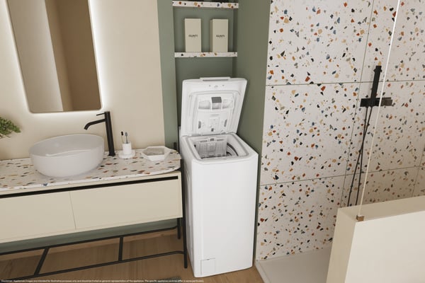 Candy TCA473D3-S Pesukone Päältätäytettävä 7 kg 1400 RPM Valkoinen