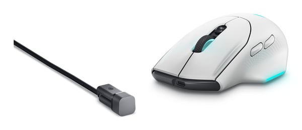 Alienware AW620M mus Spil Højre hånd RF Wireless + USB Type-C Optisk 26000 dpi